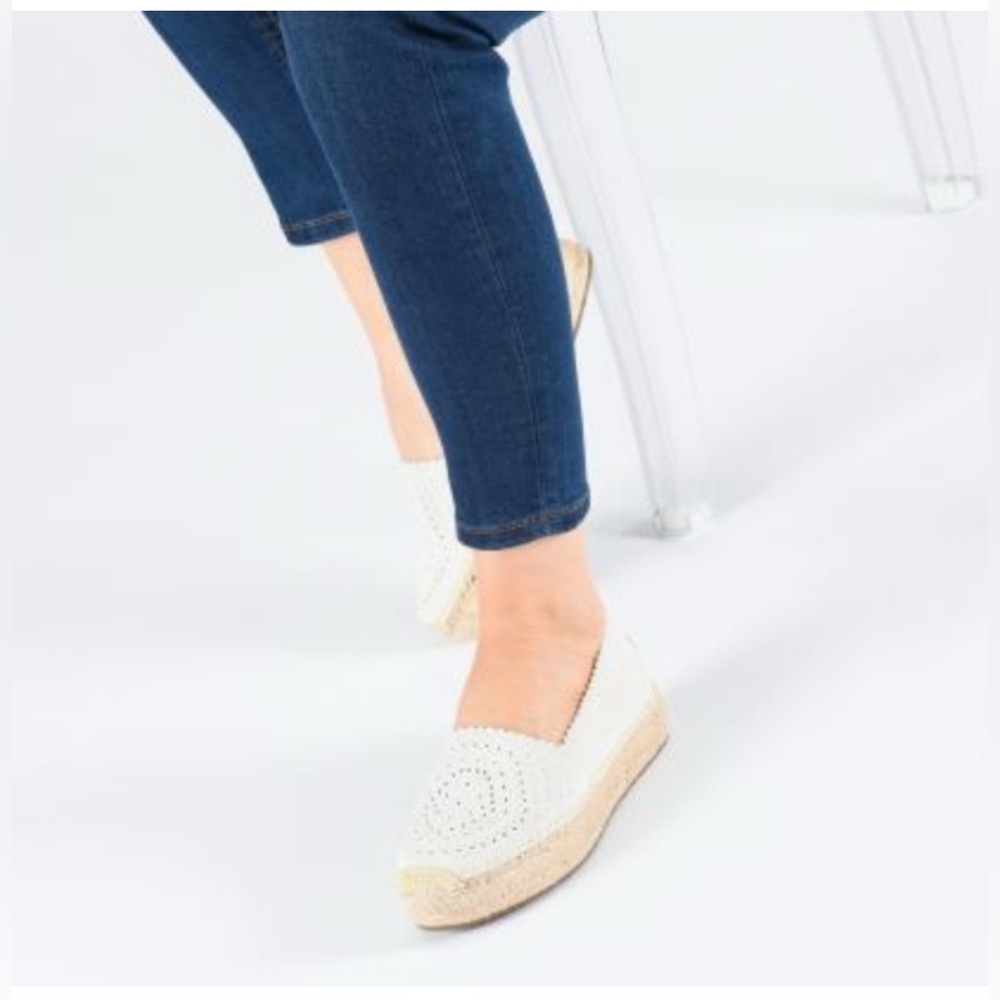 UGG Heidi Perforated Slip On Jasmine Suede Leather Espadrille Flats, Size 10